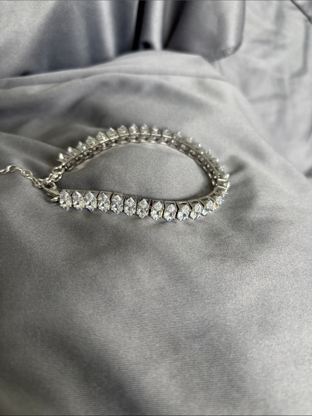 Park Lane Silver Crystal Tennis Bracelet